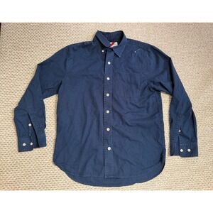 Best Made Co Mens XS Navy Blue Linen Cotton Button Down Long Sleeve Shirt